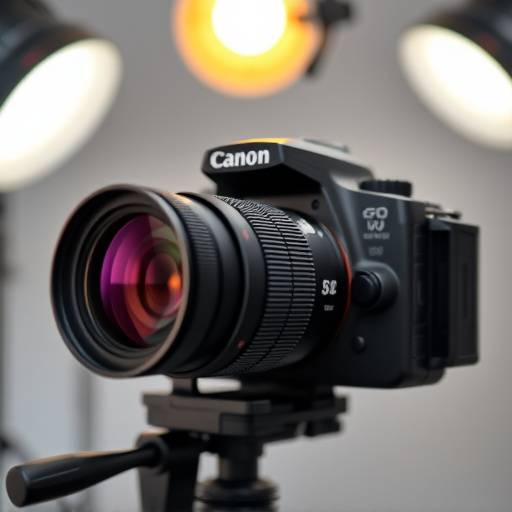 Appareil photo professionnel avec objectif zoom, symbolisant l'équipement utilisé dans le cours de photographie