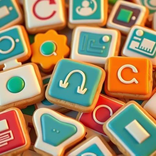 Assortiment de biscuits variés, représentant visuellement les cookies informatiques