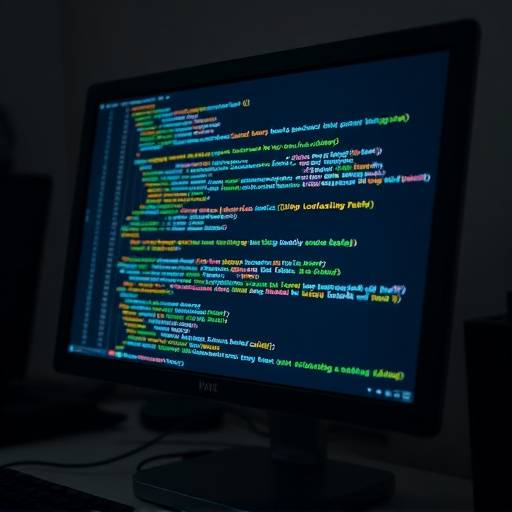 Ordinateur affichant du code