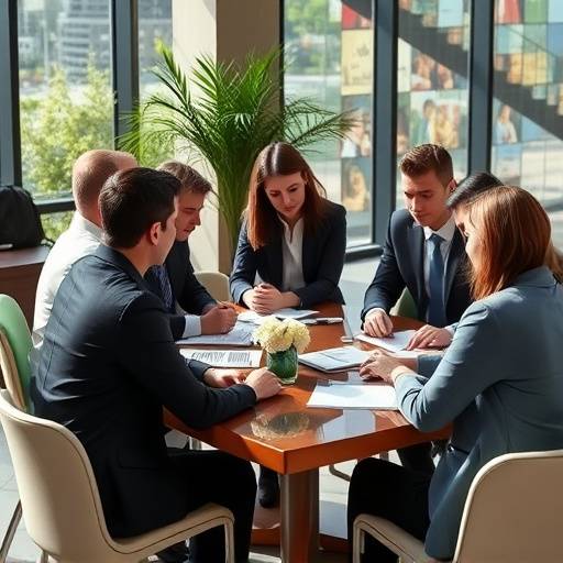Personnes en réunion avec des documents